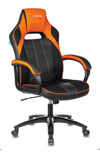 Кресло игровое Бюрократ VIKING 2 AERO черный/оранжевый искусст.кожа/ткань крестовина пластик фото 1