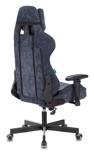 Кресло игровое Бюрократ VIKING KNIGHT Fabric синий Light-27 с подголов. крестовина металл фото 4