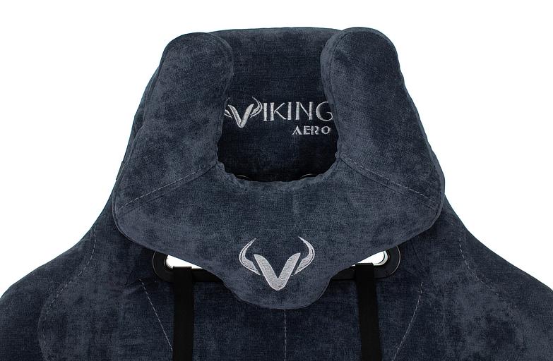 Кресло игровое Бюрократ VIKING KNIGHT Fabric синий Light-27 с подголов. крестовина металл фото 7