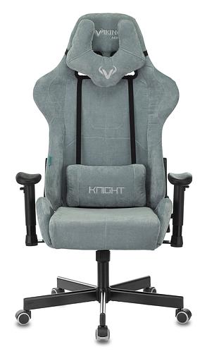 Кресло игровое Бюрократ VIKING KNIGHT Fabric серо-голубой Light-28 с подголов. крестовина металл фото 2