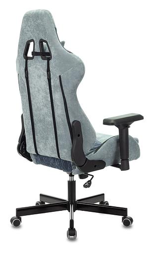 Кресло игровое Бюрократ VIKING 7 KNIGHT Fabric синий текстиль/эко.кожа с подголов. крестовина металл фото 4