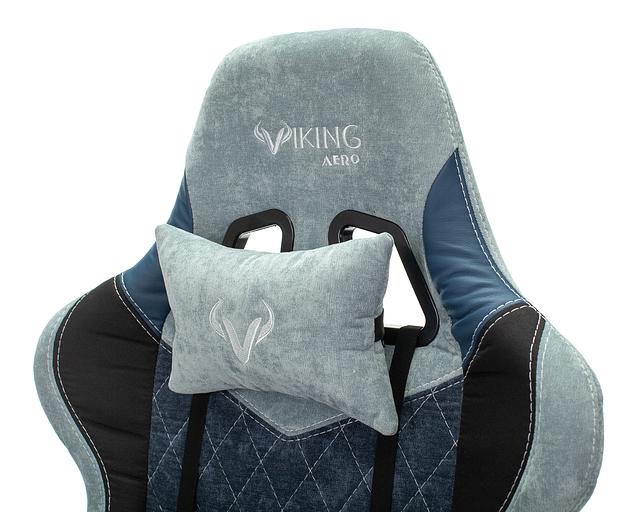 Кресло игровое Бюрократ VIKING 7 KNIGHT Fabric синий текстиль/эко.кожа с подголов. крестовина металл фото 10