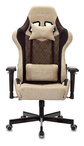Кресло игровое Бюрократ VIKING 7 KNIGHT Fabric коричневый текстиль/эко.кожа с подголов. крестовина металл фото 2