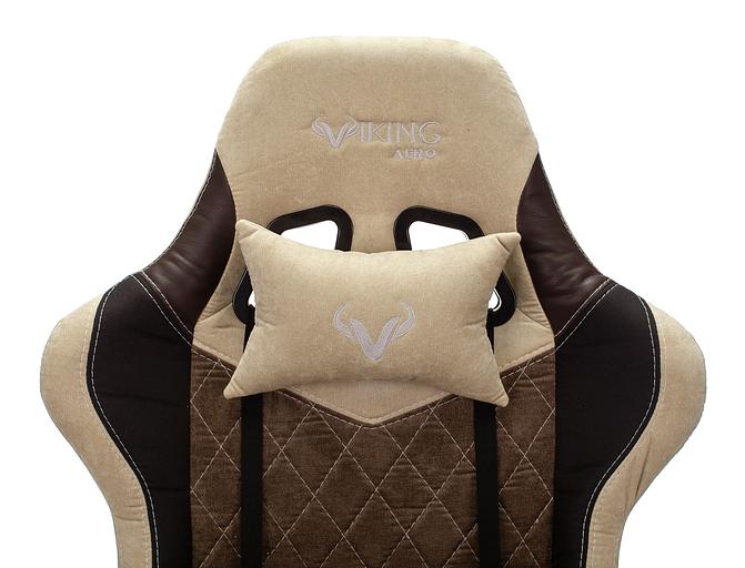 Кресло игровое Бюрократ VIKING 7 KNIGHT Fabric коричневый текстиль/эко.кожа с подголов. крестовина металл фото 7