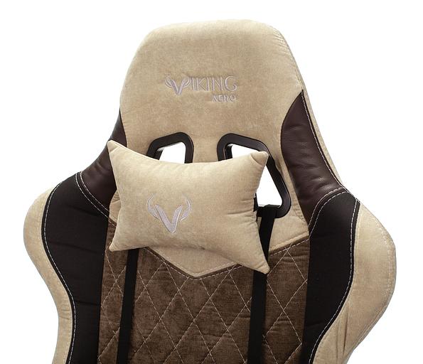 Кресло игровое Бюрократ VIKING 7 KNIGHT Fabric коричневый текстиль/эко.кожа с подголов. крестовина металл фото 9