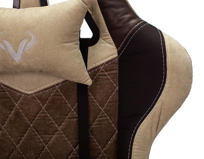 Кресло игровое Бюрократ VIKING 7 KNIGHT Fabric коричневый текстиль/эко.кожа с подголов. крестовина металл фото 10