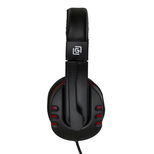 Наушники с микрофоном Оклик HS-L380G ABBADON черный/красный 1.8м мониторные оголовье (JD-032) фото 4