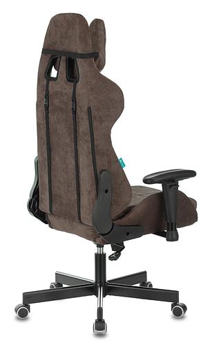 Кресло игровое Бюрократ VIKING KNIGHT Fabric темно-коричневый Light-10 с подголов. крестовина металл фото 4
