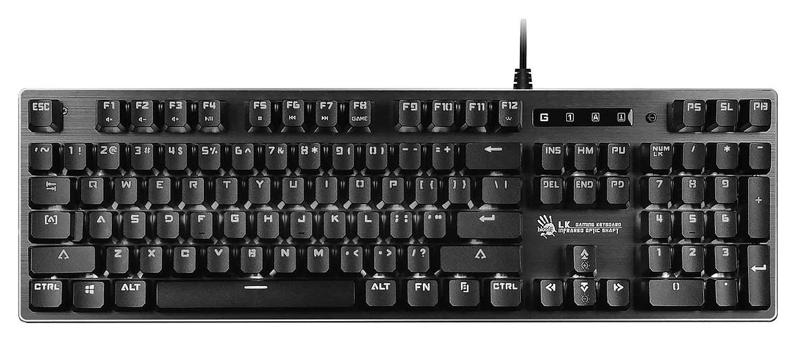 Клавиатура A4Tech Bloody B760 механическая серый/оранжевый USB for gamer LED фото 2