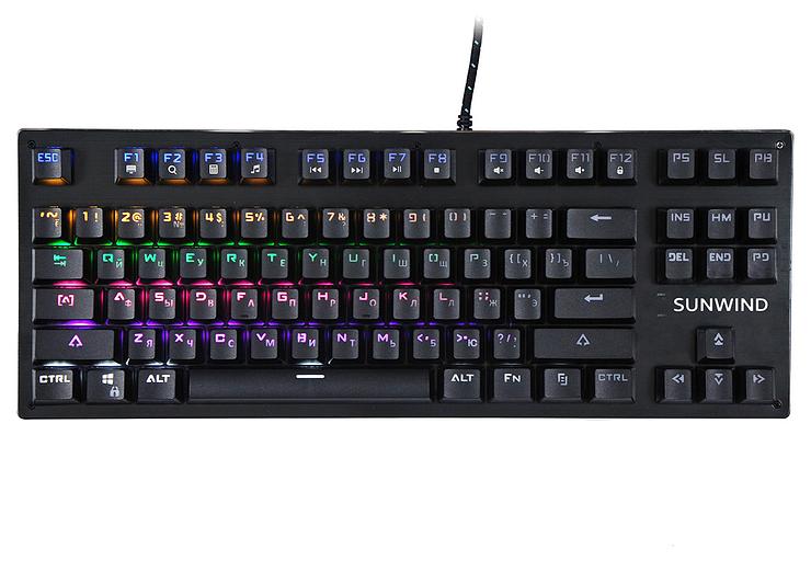 Клавиатура SunWind SW-K900G механическая черный USB Multimedia for gamer LED фото 6