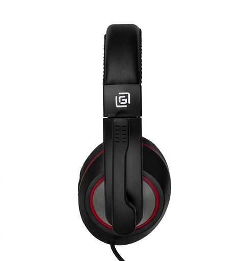 Наушники с микрофоном Оклик HS-L390G DRAGON черный/красный 1.8м мониторные оголовье (JD-728S) фото 3