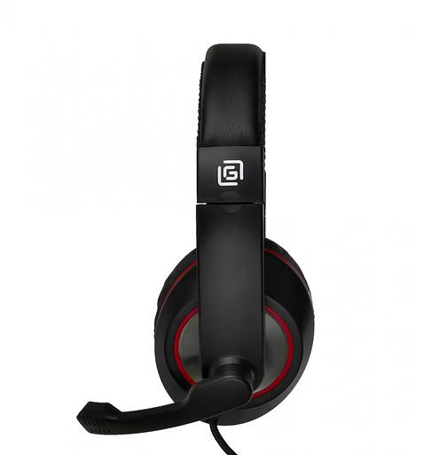 Наушники с микрофоном Оклик HS-L390G DRAGON черный/красный 1.8м мониторные оголовье (JD-728S) фото 4