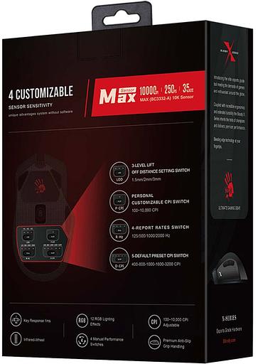 Мышь A4Tech Bloody X5 Pro черный оптическая (16000dpi) USB (9but) фото 7