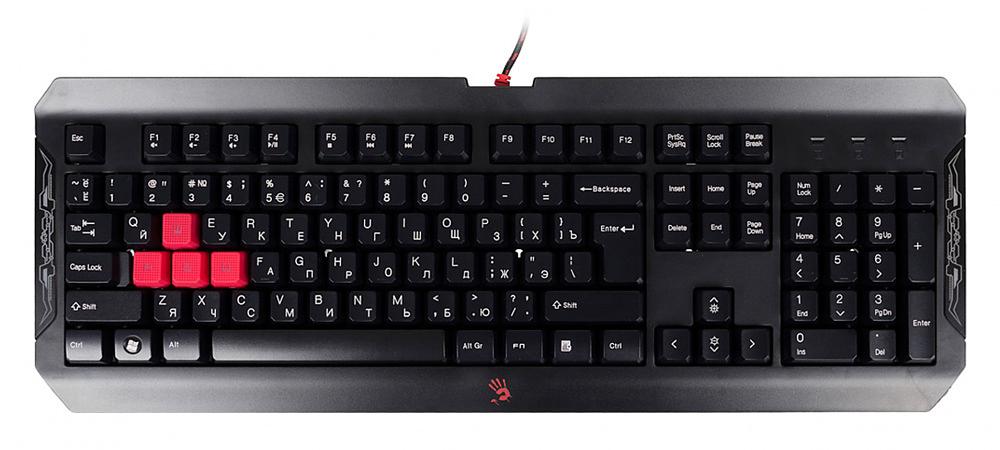 Клавиатура A4Tech Bloody Q100 черный USB Multimedia for gamer фото 1