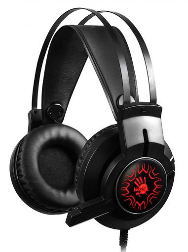 Наушники с микрофоном A4Tech Bloody J437 черный 1.8м мониторные USB оголовье (J437) фото 1