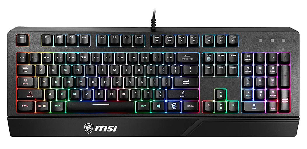 Клавиатура MSI VIGOR GK20 RU черный USB Multimedia for gamer LED (подставка для запястий) фото 1