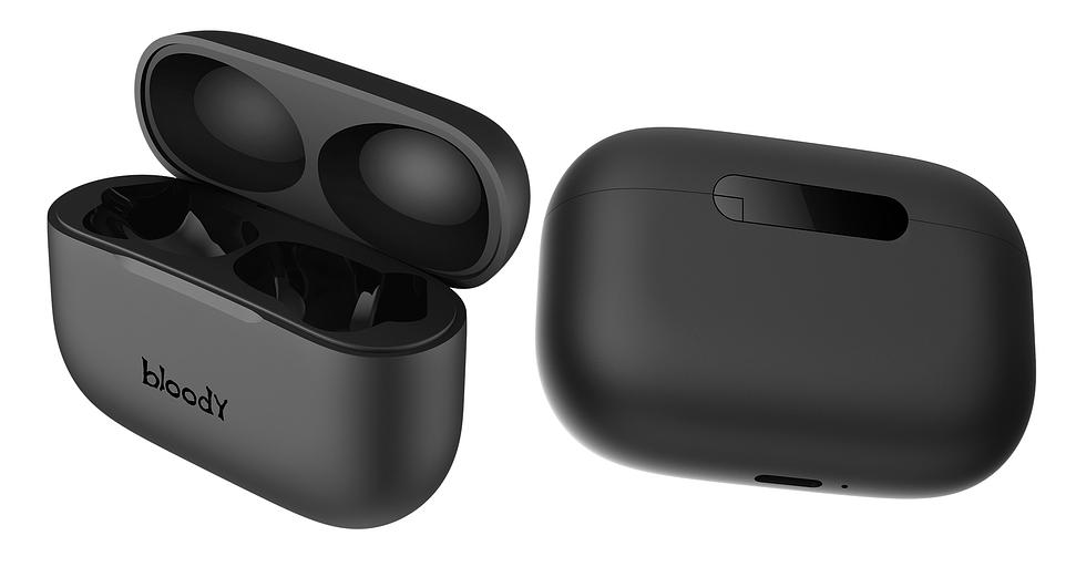 Наушники с микрофоном A4Tech Bloody M30 черный/красный вкладыши BT в ушной раковине (M30) фото 5