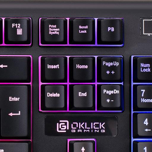 Клавиатура Оклик 717G BLACK DEATH черный/серый USB Multimedia for gamer LED фото 10