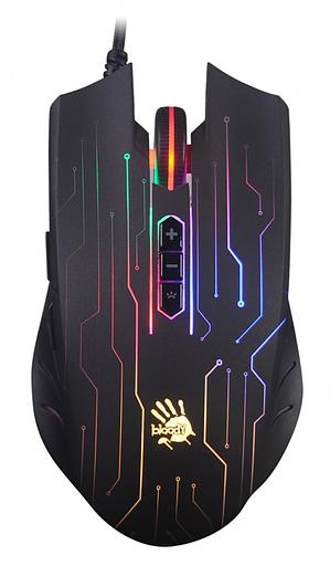 Мышь A4Tech Bloody Q82 черный/рисунок оптическая (3200dpi) USB3.0 (8but) фото 1