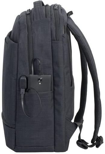 Рюкзак для ноутбука 17.3" Riva 8365 черный полиэстер фото 4