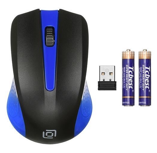 Мышь Оклик 485MW черный/синий оптическая (1200dpi) беспроводная USB (2but) фото 7