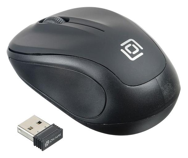 Мышь Оклик 665MW черный оптическая (1000dpi) беспроводная USB (3but) фото 1