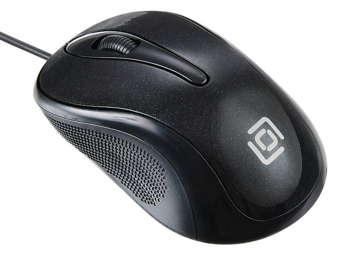 Мышь Оклик 385M черный оптическая (1000dpi) USB для ноутбука (3but) фото 1