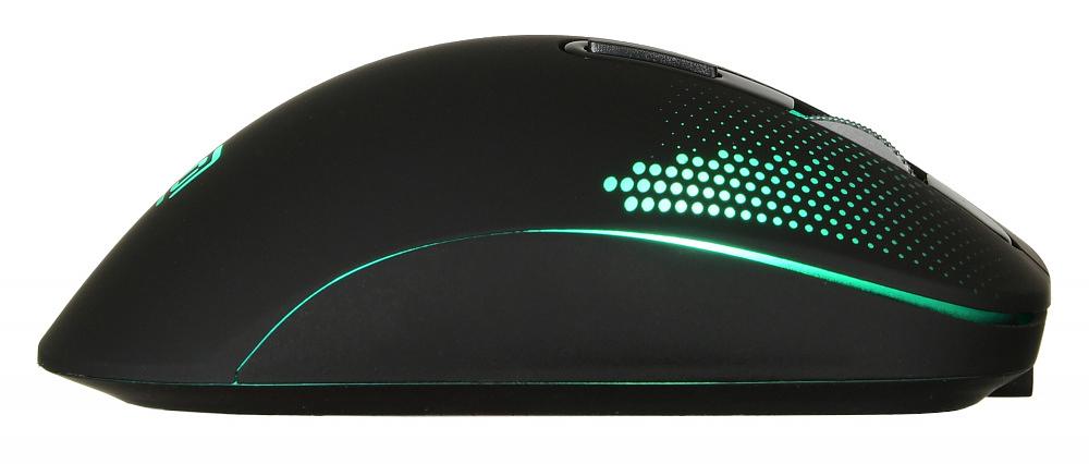 Мышь Оклик 636LWC черный оптическая (2400dpi) беспроводная USB/USB-C (6but) фото 4