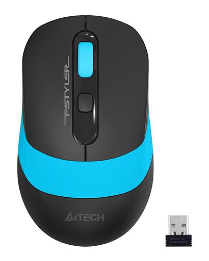 Мышь A4Tech Fstyler FG10S черный/синий оптическая (2000dpi) silent беспроводная USB (4but) фото 2