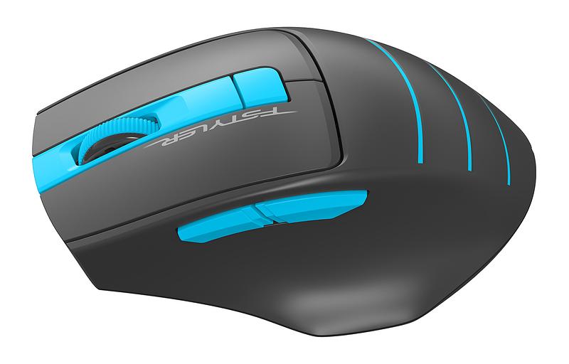 Мышь A4Tech Fstyler FG30S серый/синий оптическая (2000dpi) silent беспроводная USB (5but) фото 3