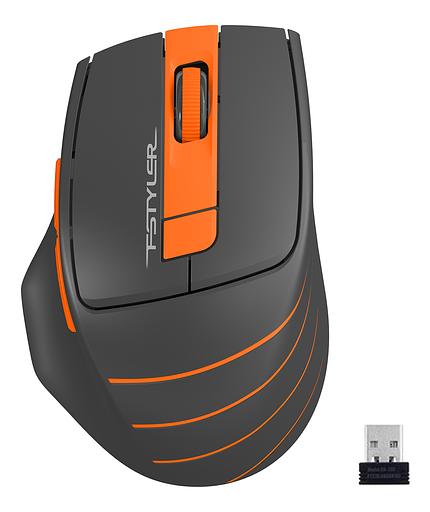 Мышь A4Tech Fstyler FG30S серый/оранжевый оптическая (2000dpi) silent беспроводная USB (6but) фото 2
