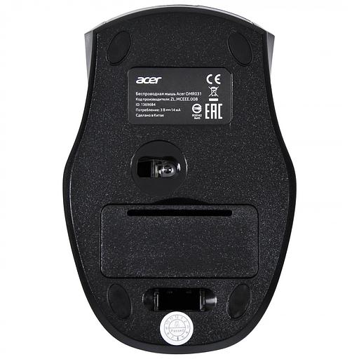 Мышь Acer OMR031 черный/синий оптическая (1600dpi) беспроводная USB (3but) фото 2