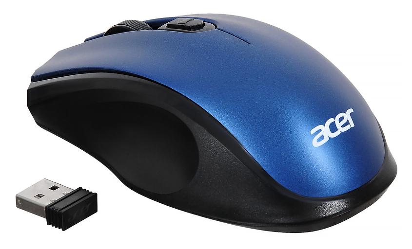 Мышь Acer OMR031 черный/синий оптическая (1600dpi) беспроводная USB (3but) фото 5