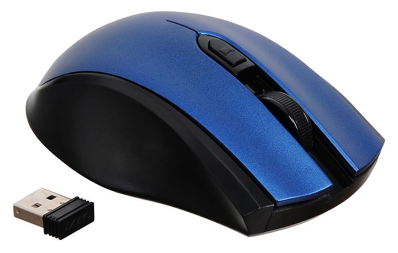 Мышь Acer OMR031 черный/синий оптическая (1600dpi) беспроводная USB (3but) фото 6