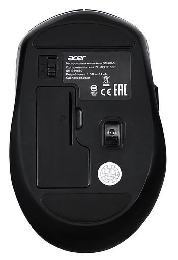 Мышь Acer OMR060 черный оптическая (1600dpi) беспроводная USB (6but) фото 2