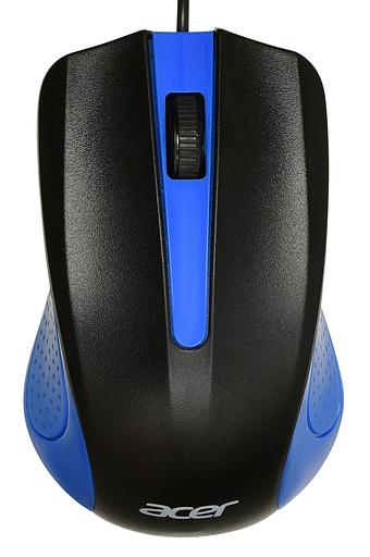 Мышь Acer OMW011 черный/синий оптическая (1200dpi) USB (3but) фото 1