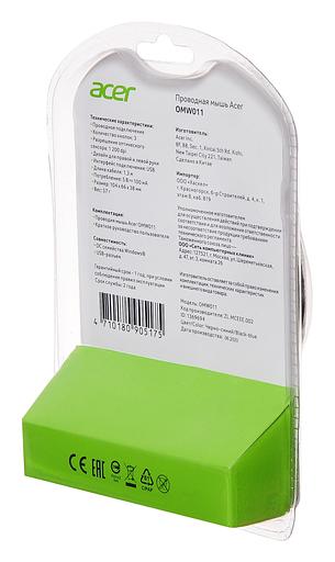 Мышь Acer OMW011 черный/синий оптическая (1200dpi) USB (3but) фото 10