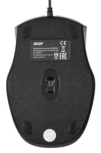 Мышь Acer OMW020 черный оптическая (1600dpi) USB (3but) фото 2