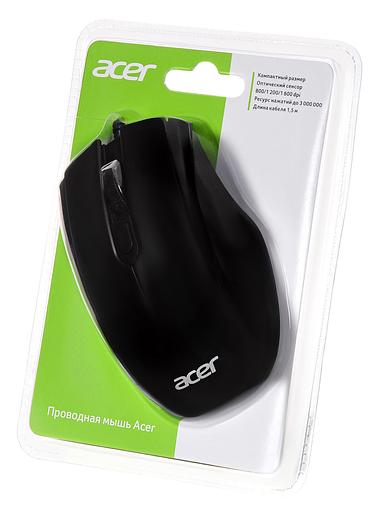 Мышь Acer OMW020 черный оптическая (1600dpi) USB (3but) фото 9