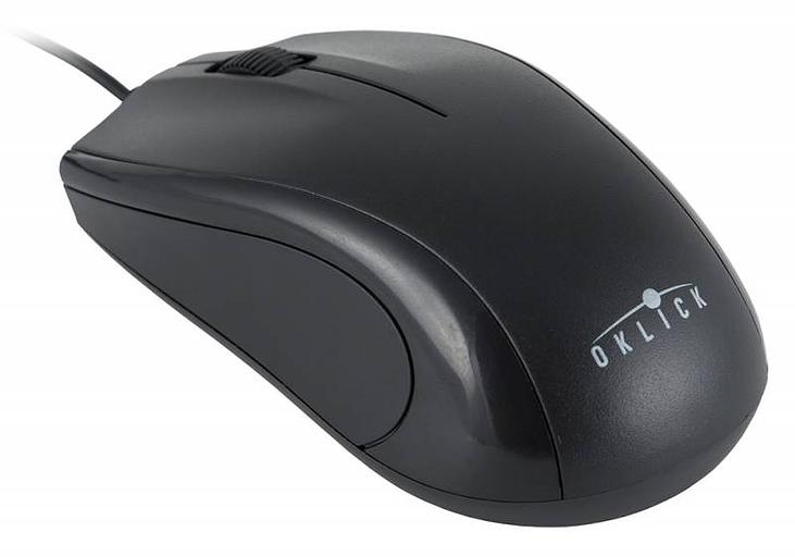 Мышь Оклик 185M черный оптическая (1000dpi) USB (3but) фото 1