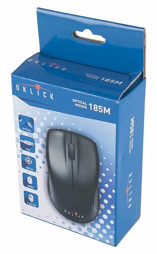Мышь Оклик 185M черный оптическая (1000dpi) USB (3but) фото 5