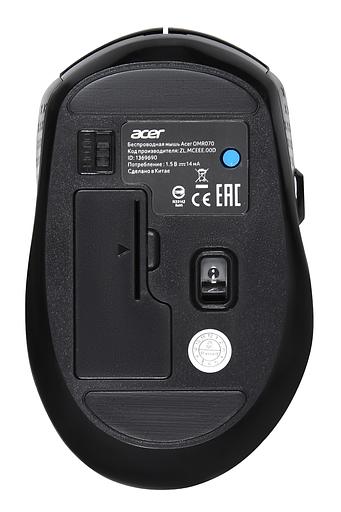 Мышь Acer OMR070 черный оптическая (1600dpi) беспроводная BT/Radio USB (6but) фото 2