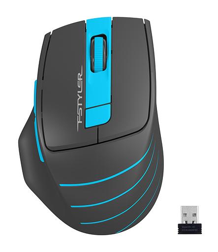 Мышь A4Tech Fstyler FG30 серый/синий оптическая (2000dpi) беспроводная USB (6but) фото 2
