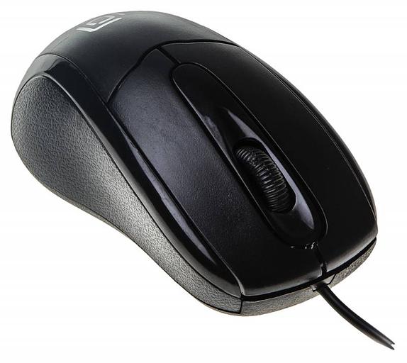 Мышь Оклик 305M черный оптическая (1000dpi) USB (2but) фото 3