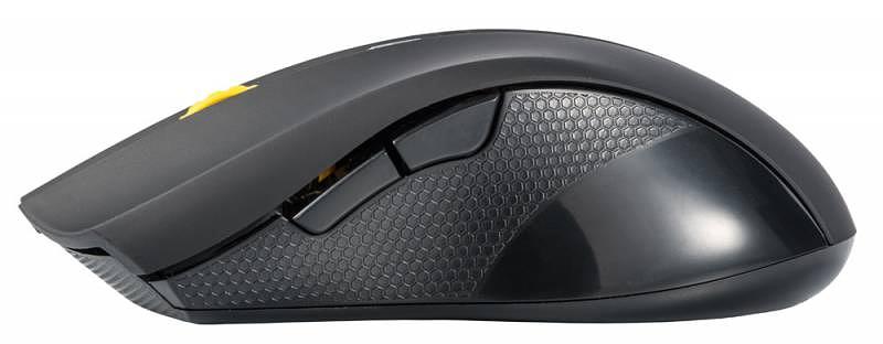 Мышь Оклик 495MW черный/золотистый оптическая (1600dpi) беспроводная USB (6but) фото 4