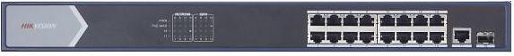 Коммутатор Hikvision DS-3E0518P-E 17G 1SFP 16PoE+ 230W неуправляемый фото 1