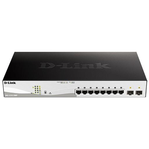 Коммутатор D-Link DGS-1210-10MP/F1A 8G 2SFP 8PoE 130W настраиваемый фото 2