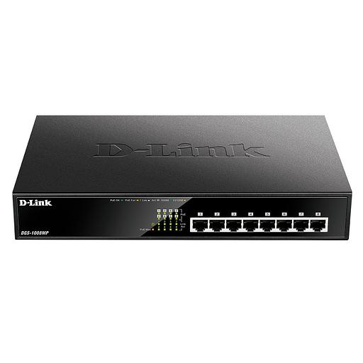 Коммутатор D-Link DGS-1008MP/B1A 8G 8PoE 125W неуправляемый фото 2