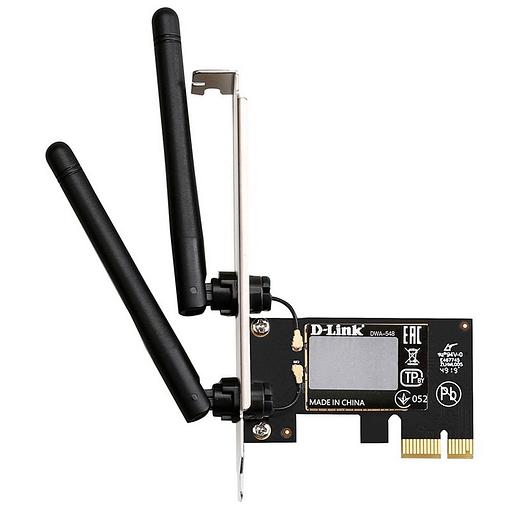 Сетевой адаптер WiFi D-Link DWA-548 DWA-548/10/C1A N300 PCI Express (ант.внеш.несъем.) 2ант. (упак.:10шт) фото 3