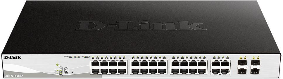 Коммутатор D-Link DGS-1210-28MP/F2A 24G 24PoE+ 370W настраиваемый фото 1